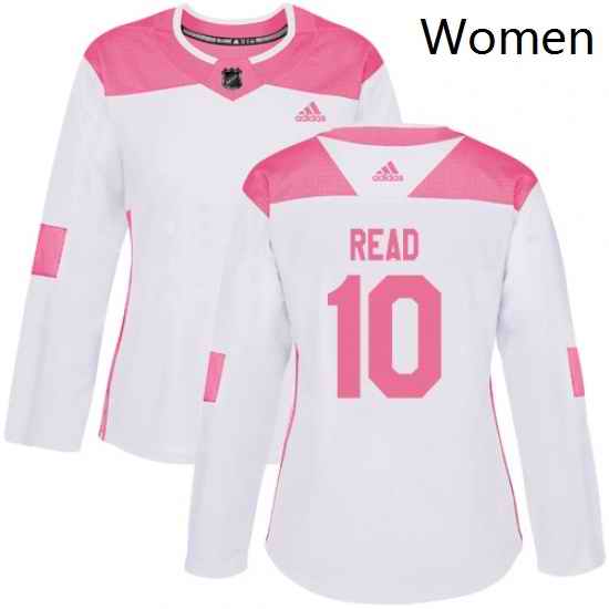 Womens Adidas Minnesota Wild 10 Matt Read Authentic White Pink Fashion NHL Jersey
